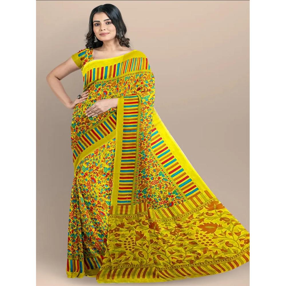 Cotton Print Tangail Saree for Women in Various Colors