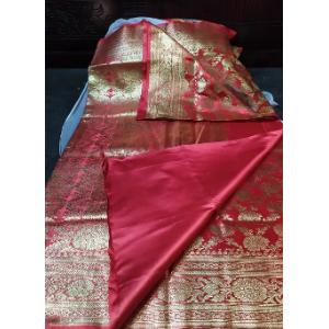 Banarasi Fashionable Comfortable Giorgio Silk Katan Saree for Stylish Women or Girls