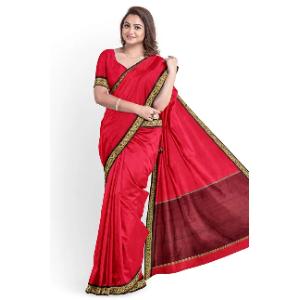 Multi Color Half Silk Saree with Running Blouse Piece For Women - Sari (from Tangail)