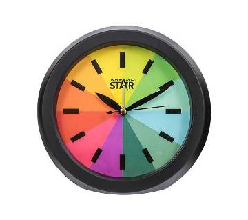 Winning Star Rainbow Wall Clock