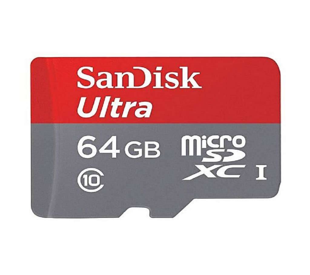 Sandisk Ultra 80MBs MicroSD মেমোরি কার্ড - 64GB বাংলাদেশ - 692734