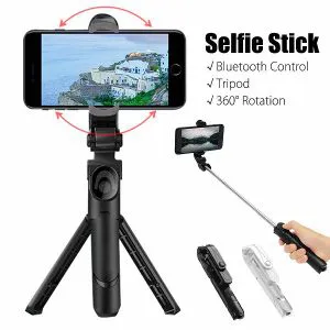 XT-02 3 in 1 Bluetooth Selfie Stick Tripod Remote Handheld Monopod