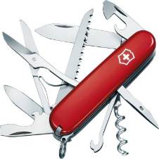 12 in 1 Multi function Army Knife - Red and Silver