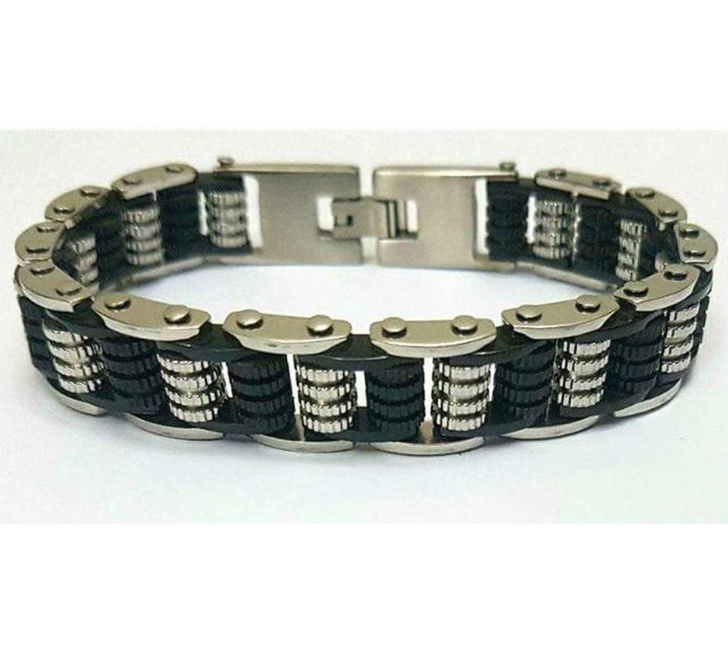 Black & Silver Plated Bracelet বাংলাদেশ - 604874