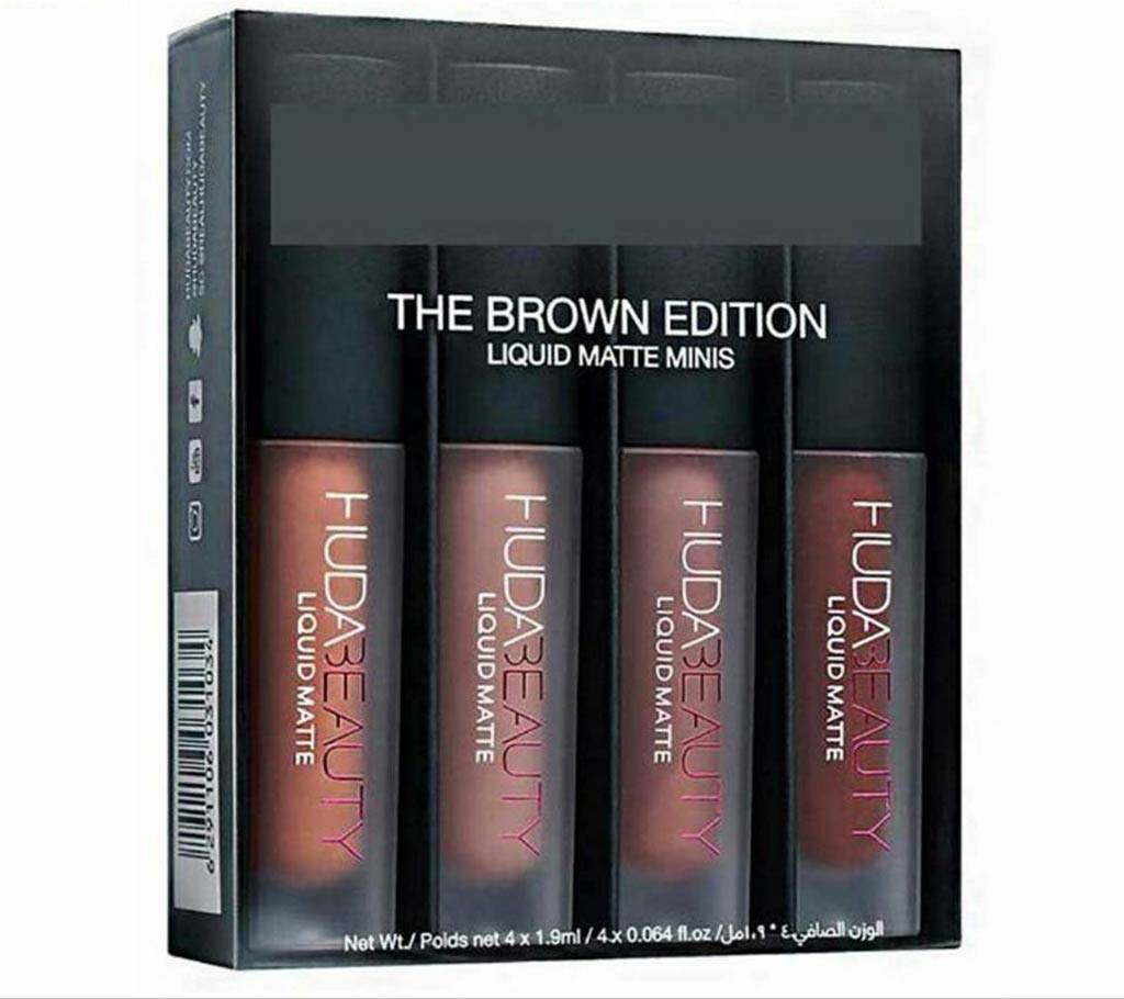 Huda Beauty Brown Edition লিপস্টিক- ৪পিসের সেট (মালয়েশিয়া) বাংলাদেশ - 633441