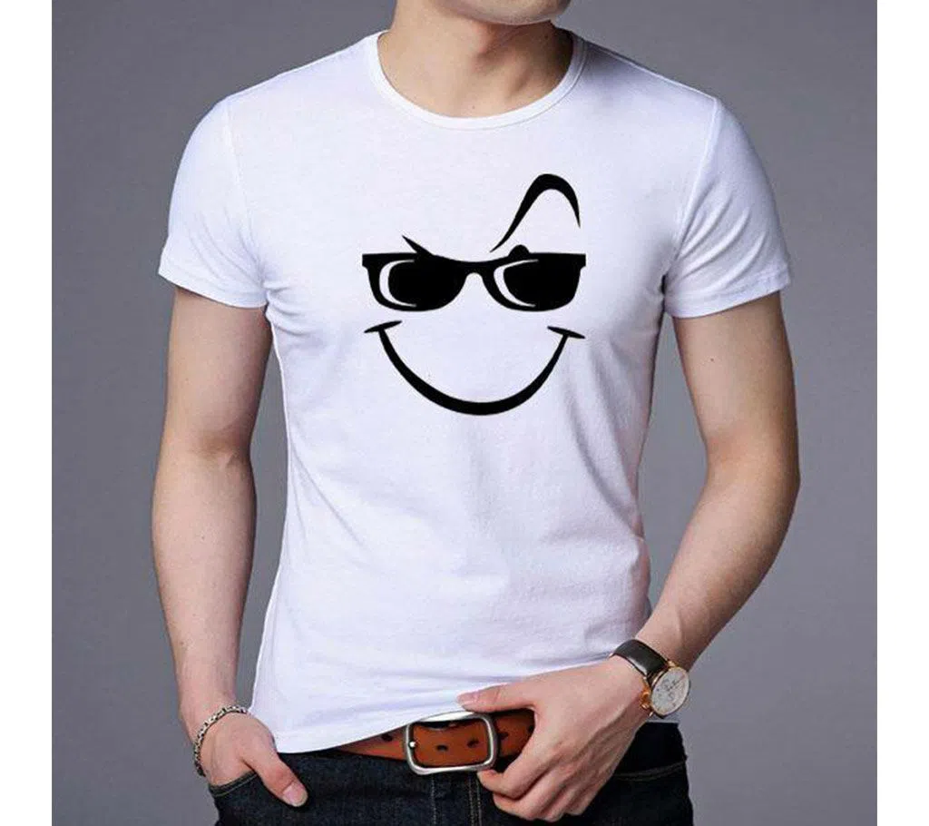 Smile Cotton Short Sleeve T-shirt for Men
