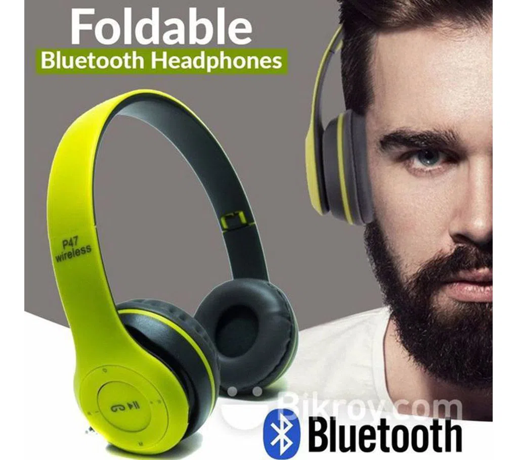 Wireless Bluetooth Headphone P47 Stereo Earphone with SD Card Slot
