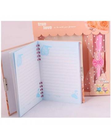 Valentain Lock Diary With Pen Gift Set