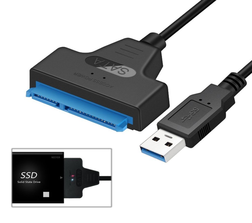 পোর্টেবল USB 3.0 To SATA 2.5 Inches Hard Drive HDD SSD এডাপ্টার 22Pin কনভার্টার বাংলাদেশ - 1015687