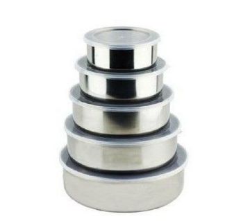 Multifunctional Stainless Steel Protect Fresh Box (5 Pcs )