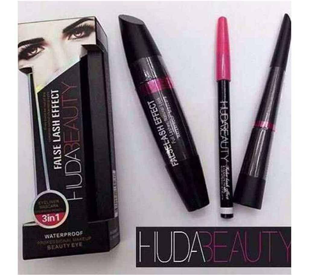 Huda বিউটি 3 in 1 (Eye Liner+Mascara+Eyebrow) বাংলাদেশ - 581398