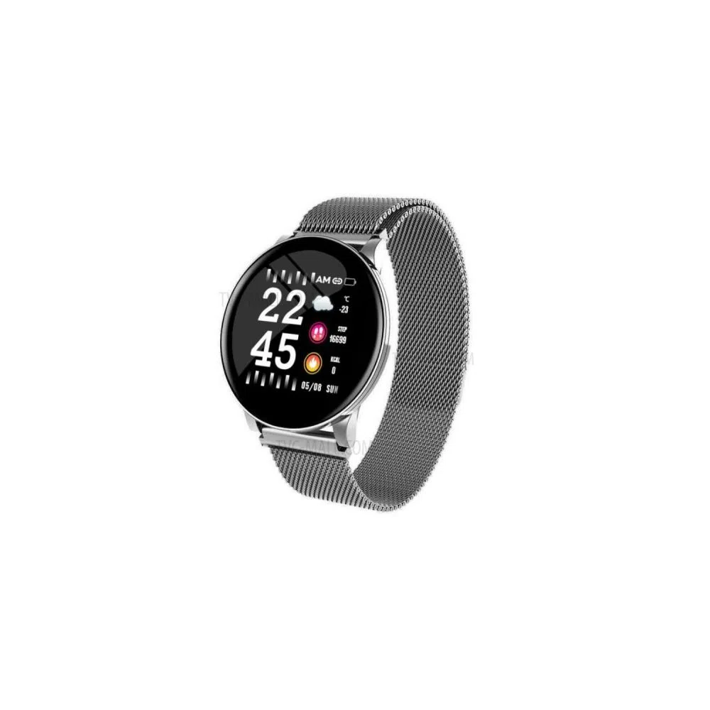 W8 Plus Metal Smart Watch OLED Color Screen Heart Rate Monitor