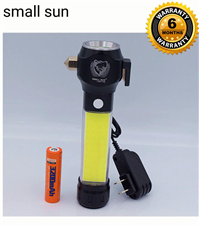 Multifunction Rechargeable Survival Flashlight With Solar Charger 