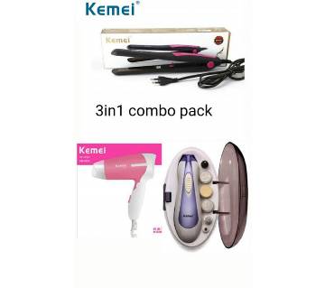 kemei 3in1 combo pack