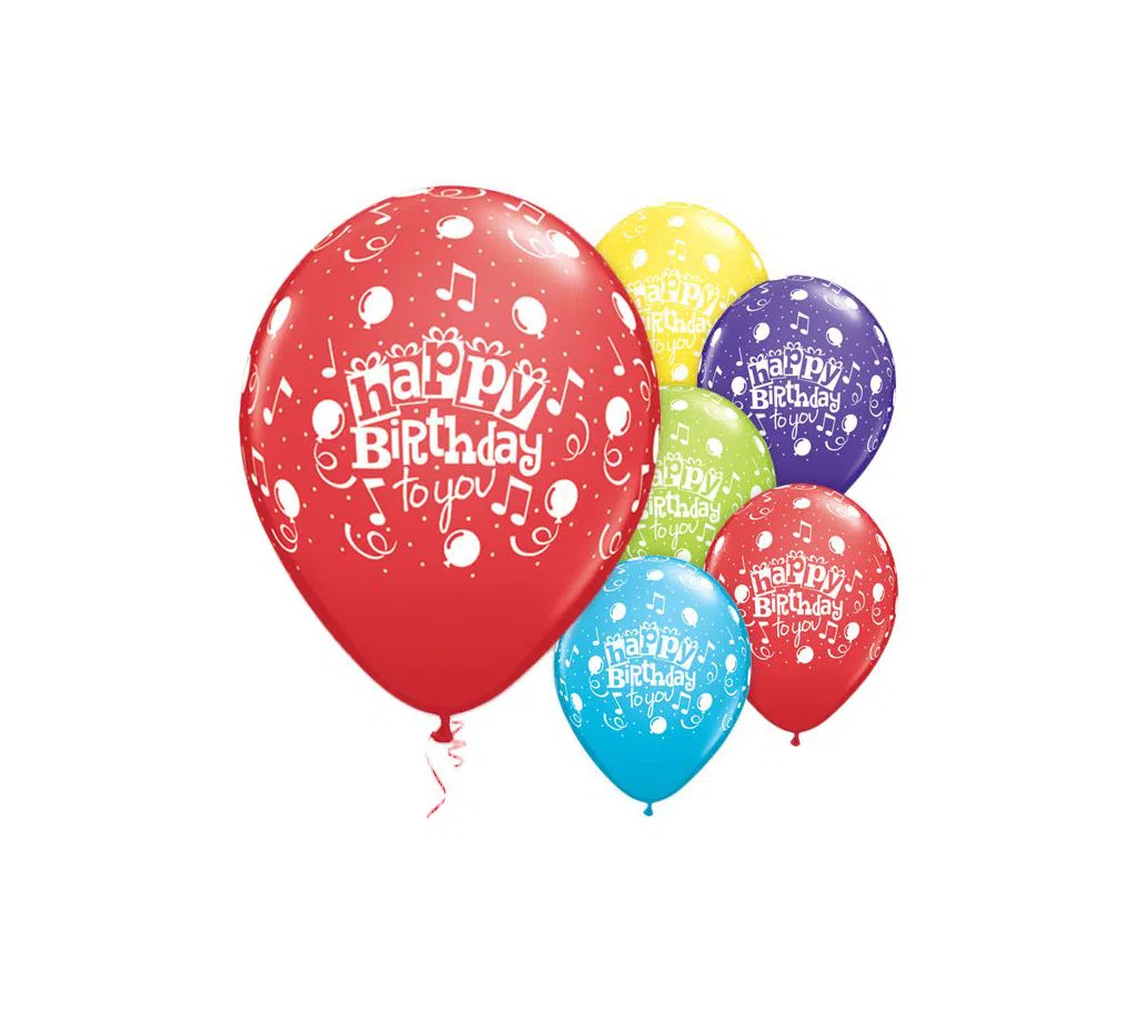 Happy birthday balloon Multicolour - 100 pisces