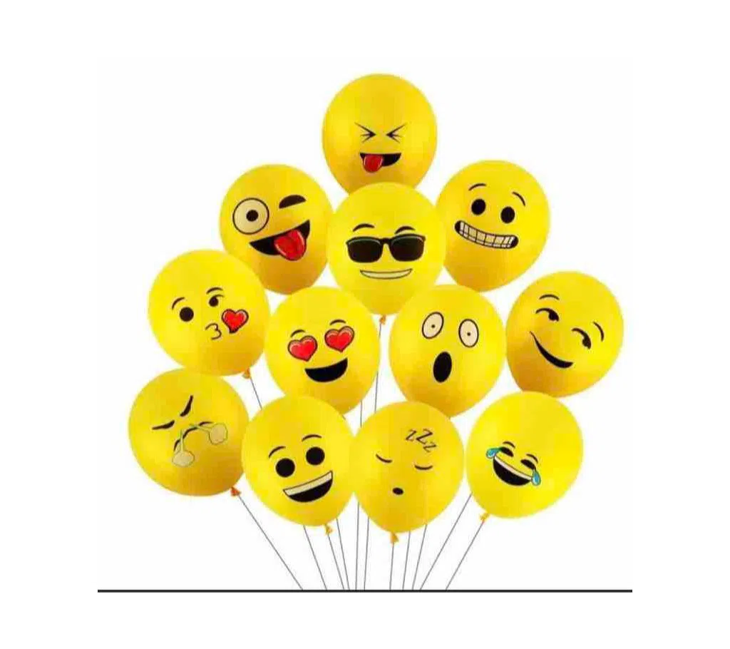 Emoji smiley face party ballons- 10 pieces