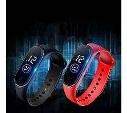 Waterproof Touch Screen Sports Watch( 2 Pieces)- Black & Red