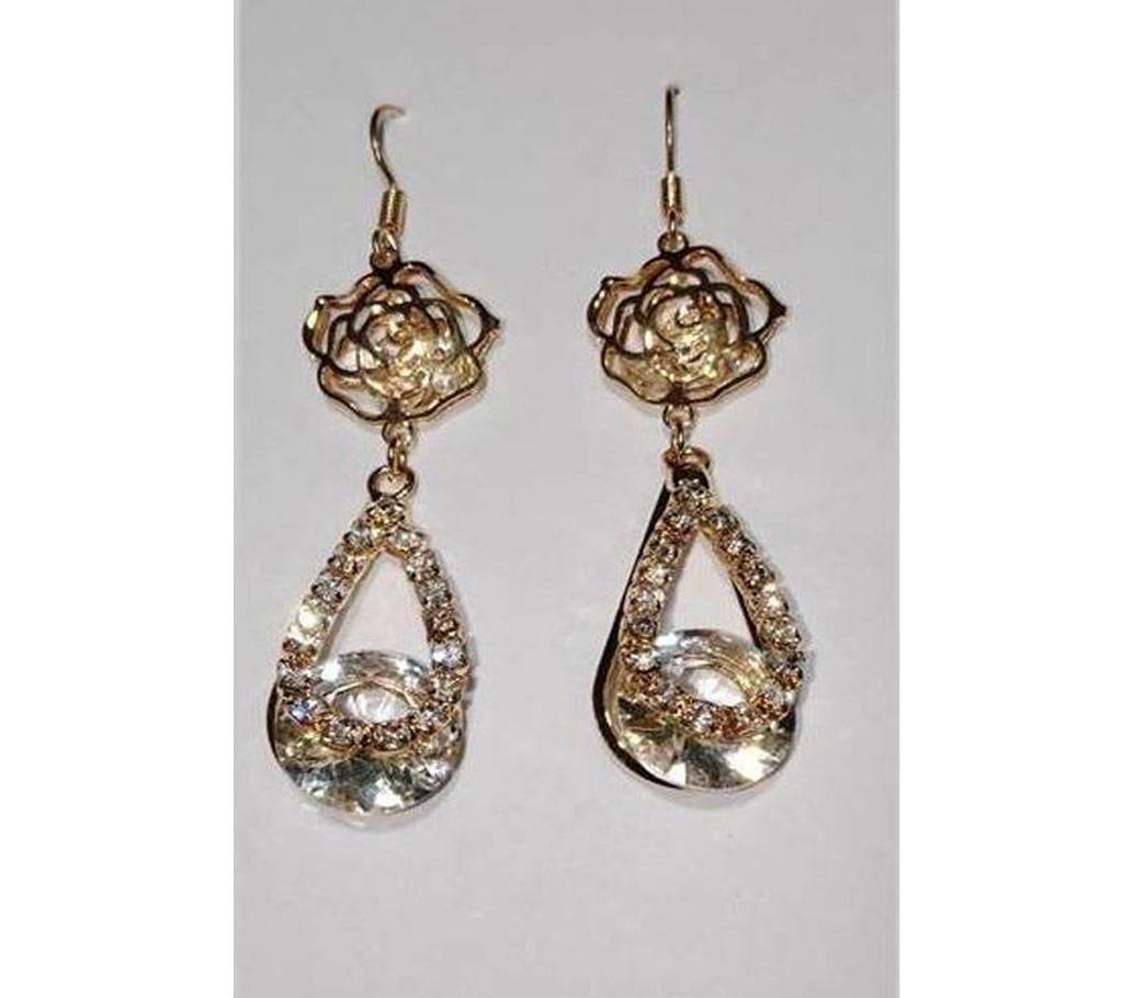 Golden Zinc Alloy Leaves Earring For Women বাংলাদেশ - 696756