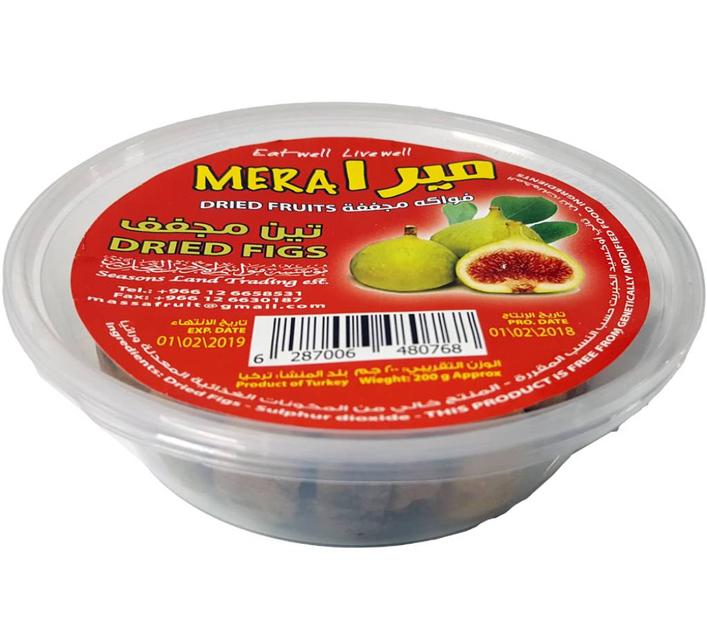 Mera Dried Figs (ত্বীন ফল বা ডুমুর) - ২০০ গ্রাম (সৌদিআরব) বাংলাদেশ - 722734