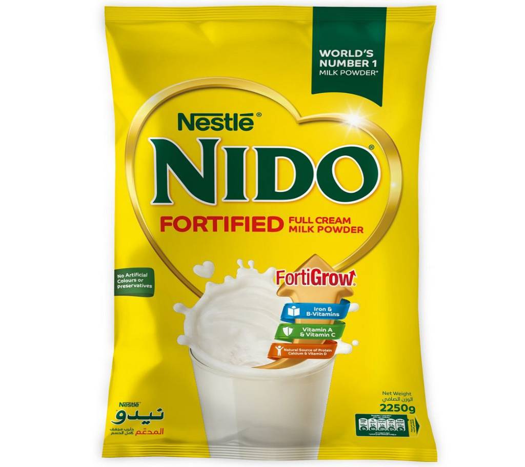 NIDO Fortified Full Cream মিল্ক পাউডার - ২.২৫ কেজি (দুবাই) বাংলাদেশ - 706405