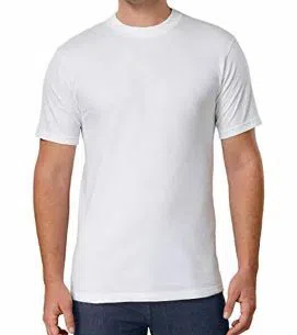 Casual Half Sleeve Cotton T-shirt for Men-White 