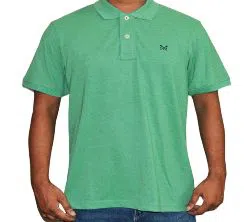 Half sleeve cotton polo shirt for men  green 