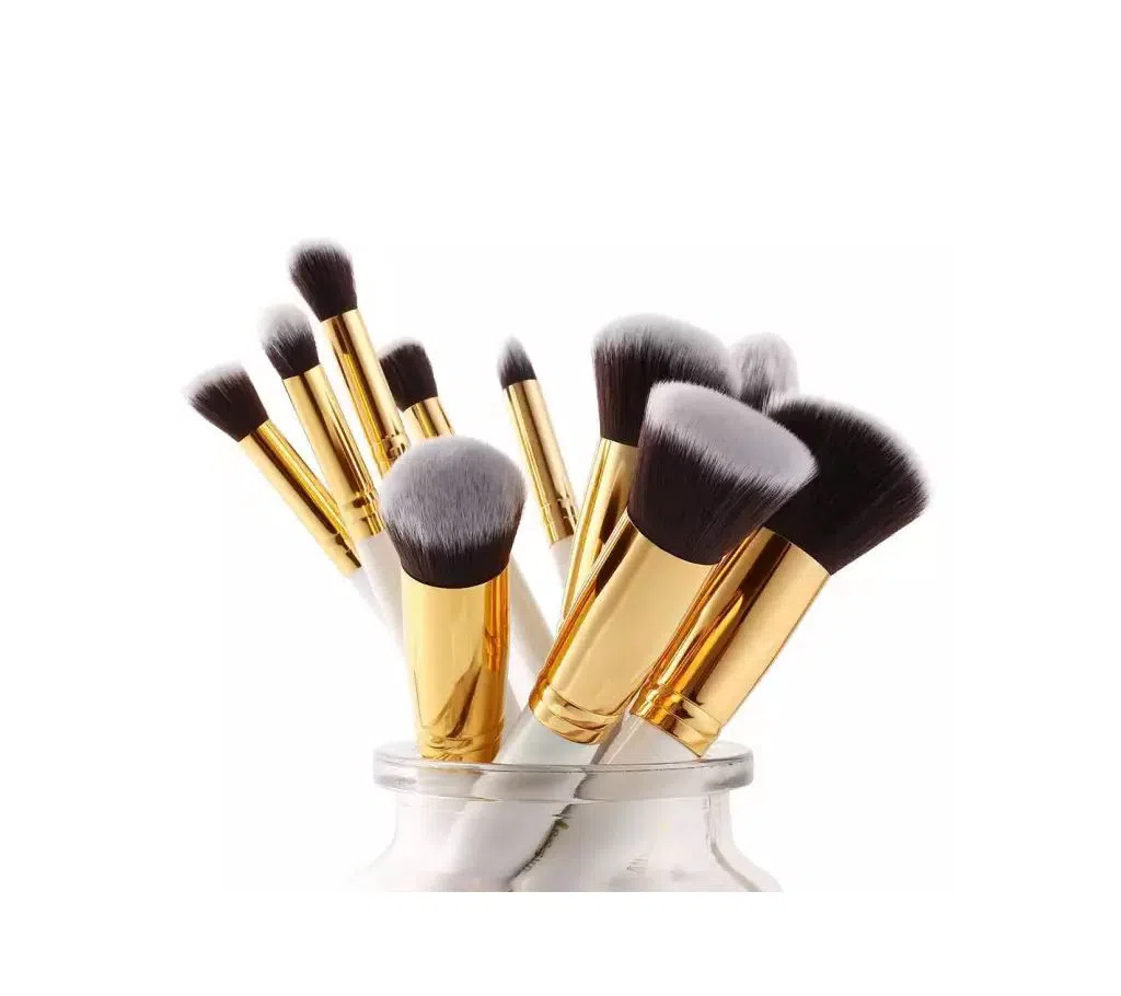 Kabuki Professional Makeup Brush Set of 10 pcs 
