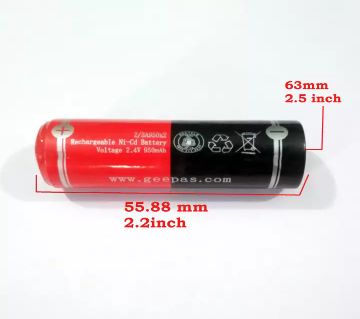2.4V 950mAh Rechargeable Ni-Cd Torch Light Battery Geepas Torch Light 2.4V 950mAh