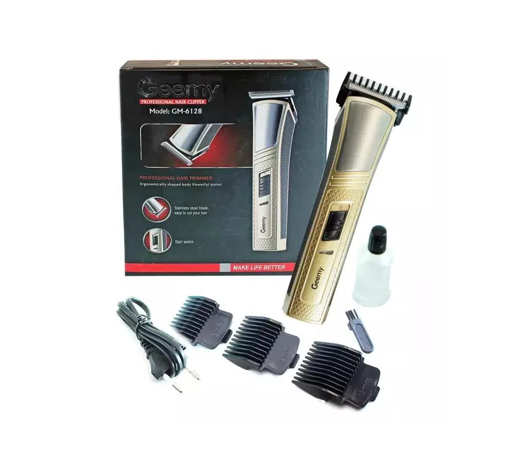 GM-6128 Rechargeable Professional Beard Trimmer Hair Clipper For men