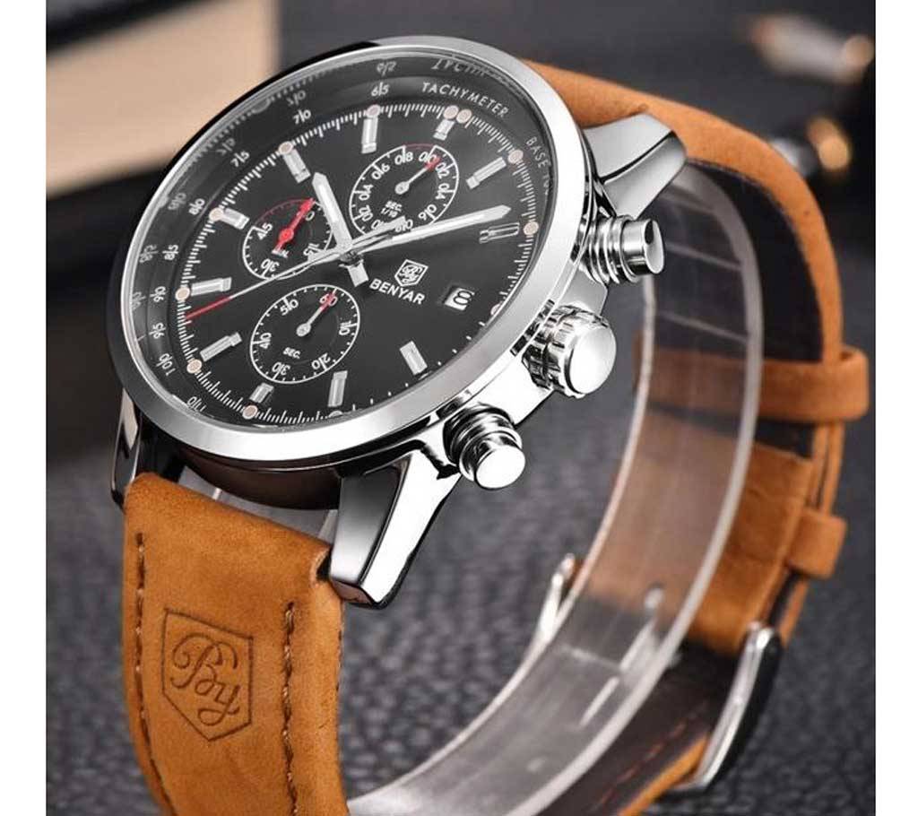 BENYAR Luxury Leather Chronograph Quartz Watch বাংলাদেশ - 687985