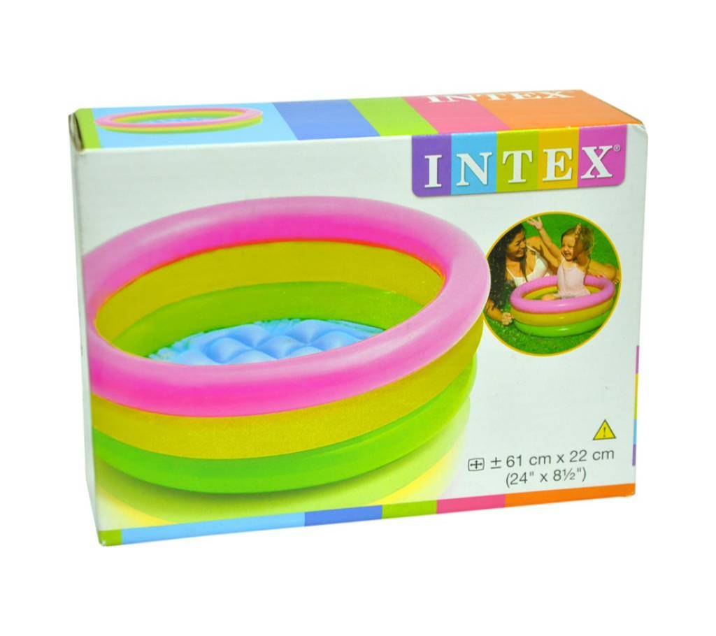 plastic Intex Water Tub Inflatable পুল 2ft Diameter বেবি বাথ সেট (Multi-color) বাংলাদেশ - 810262