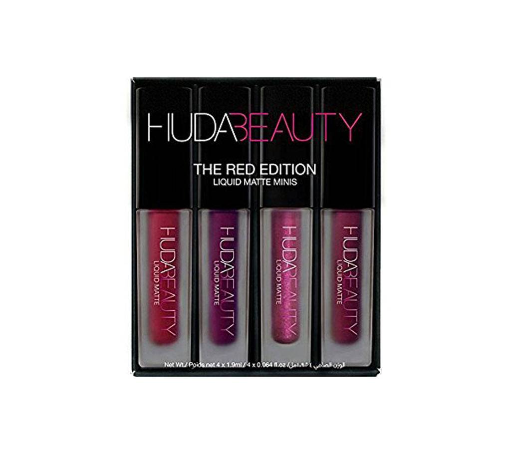 Huda Beauty RED Edition লিপস্টিক-৪ পিস (মালয়েশিয়া) বাংলাদেশ - 633590