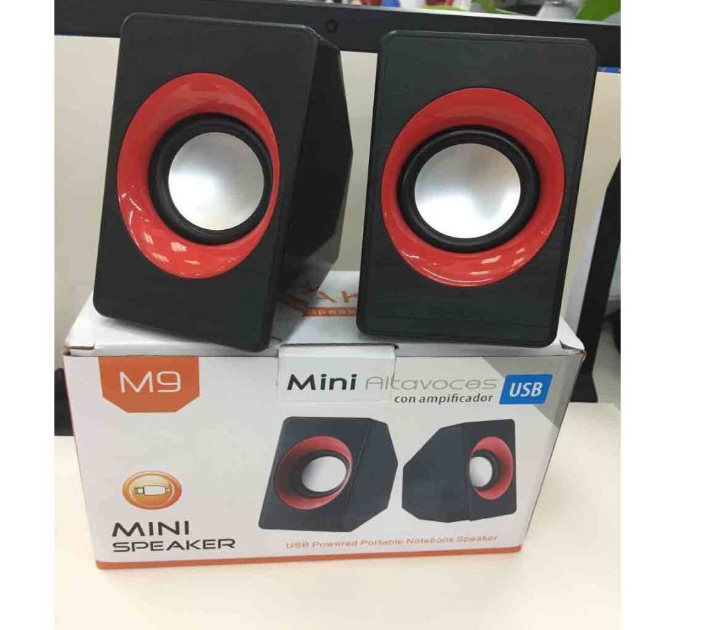 mini music USB 2.0 Computer Audio Speaker Rechargeable Speaker M9 বাংলাদেশ - 729378