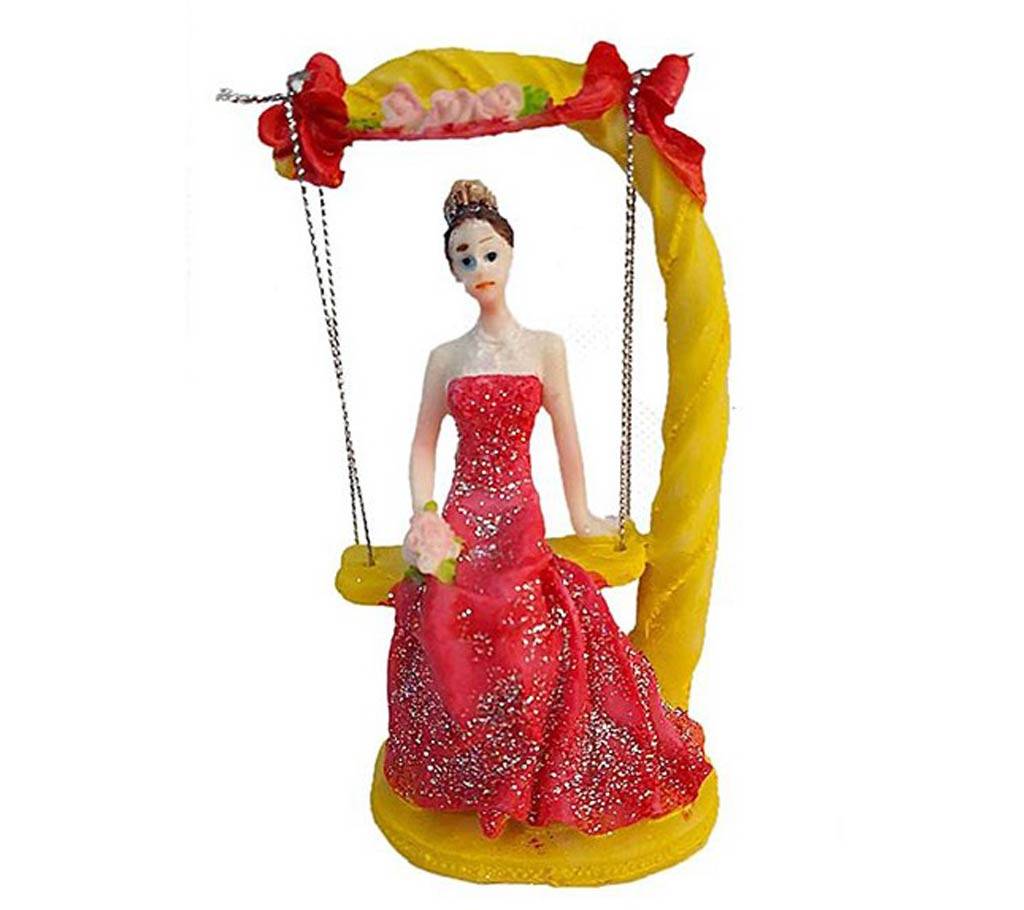 Girl in Red Sitting Colorful Showpiece - Dolna বাংলাদেশ - 669596