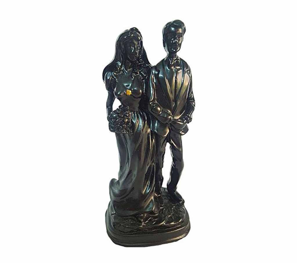 Newly Married Couple Black শোপিস with Colored Stone বাংলাদেশ - 672480