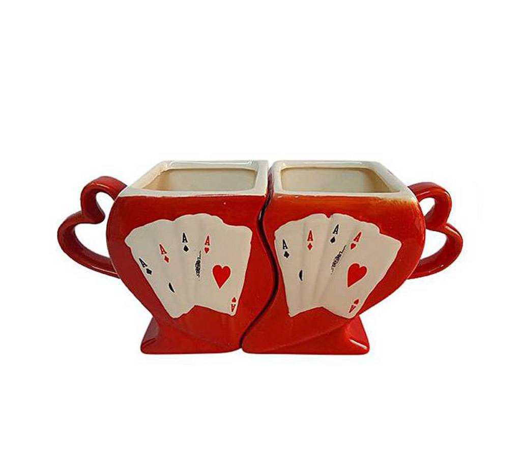 Couple Ceramic কফি মগ- Playing Cards Aces বাংলাদেশ - 648207