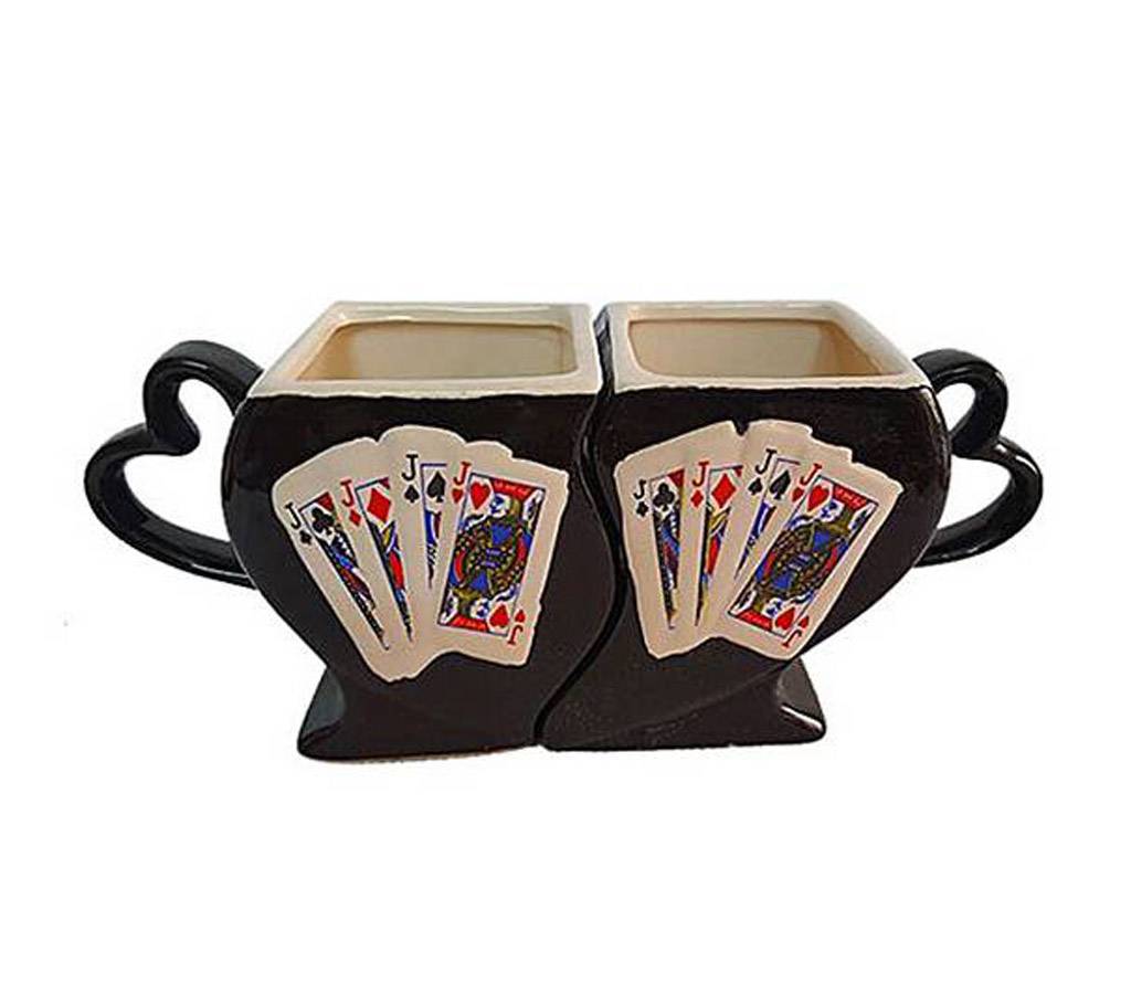 Couple Ceramic কফি মগ- Playing Cards Jacks বাংলাদেশ - 648210