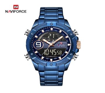 Naviforce মেনজ Quartz Luxury Sport Steel Digital Analog রিস্টওয়াচ