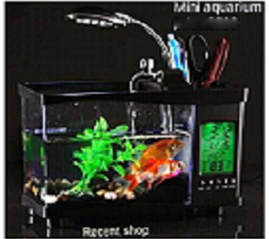Mini Aquarium with Digital Clock বাংলাদেশ - 618126