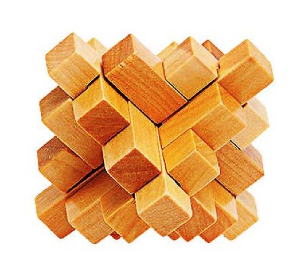 STAR Wooden Cube Puzzle IQ Brain Treaser বাংলাদেশ - 615777