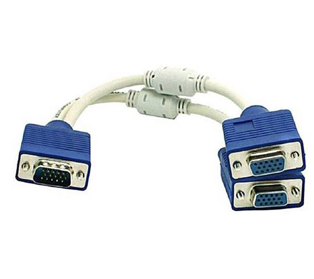 VGA-Y Splitter Cable for Screen Duplication - Blue বাংলাদেশ - 649400
