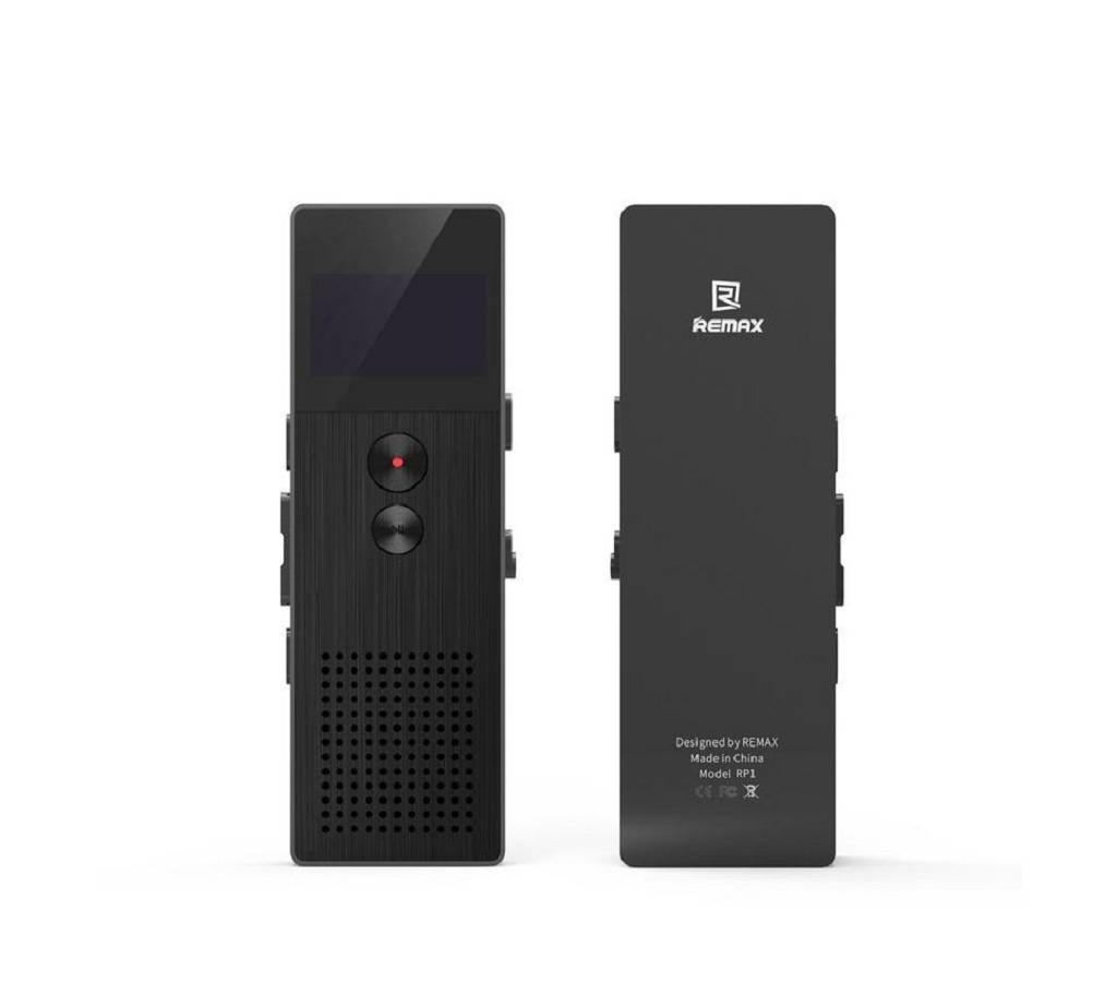 REMAX RP1 Digital Voice Recorder With MP3 মিউসিক প্লেয়ার 8GB - Black বাংলাদেশ - 791015