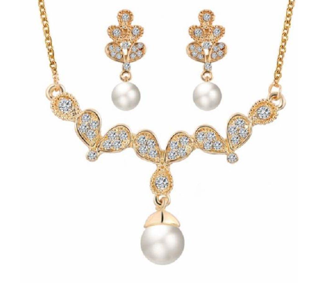 Pearl Necklace Earrings Set বাংলাদেশ - 615275