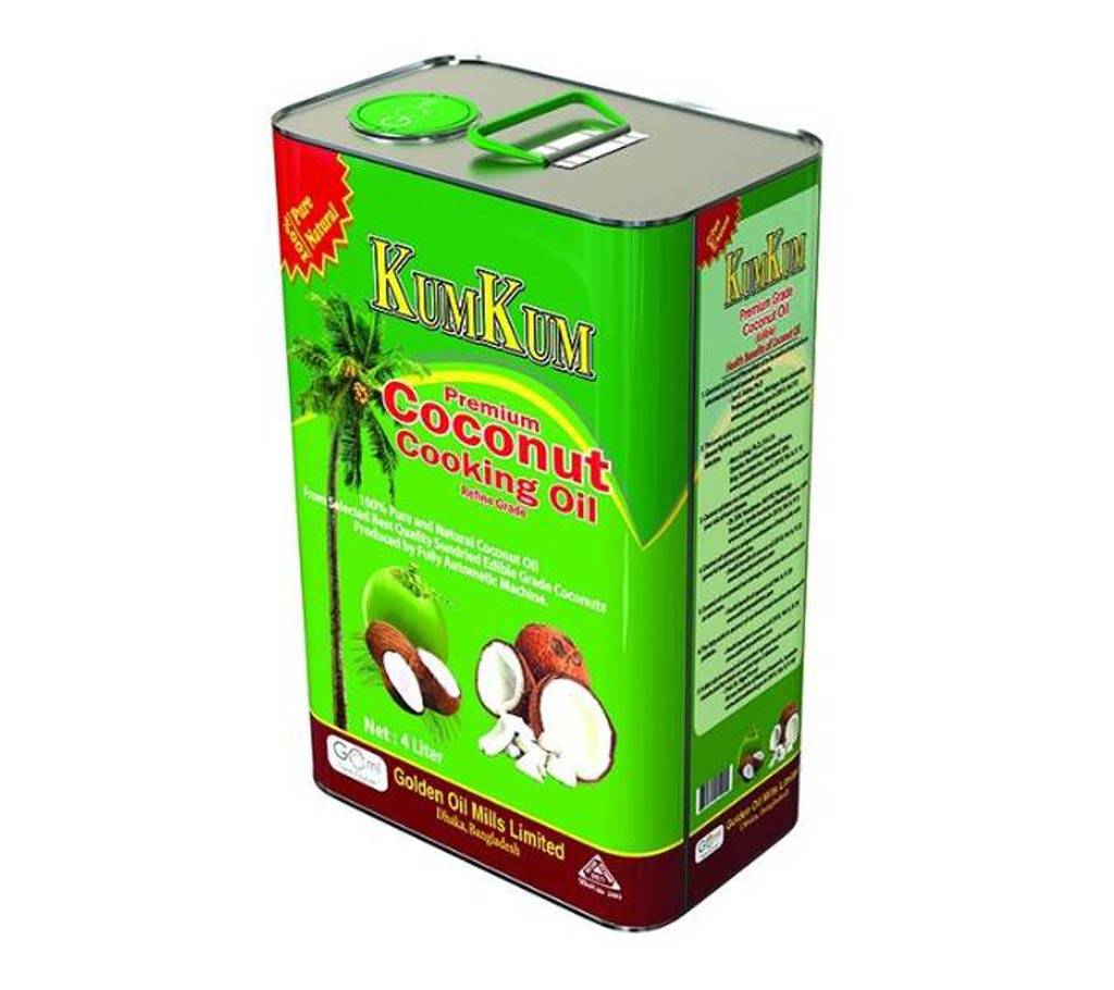 Kumkum Premium Coconut Cooking Oil - 4 Liters বাংলাদেশ - 617447
