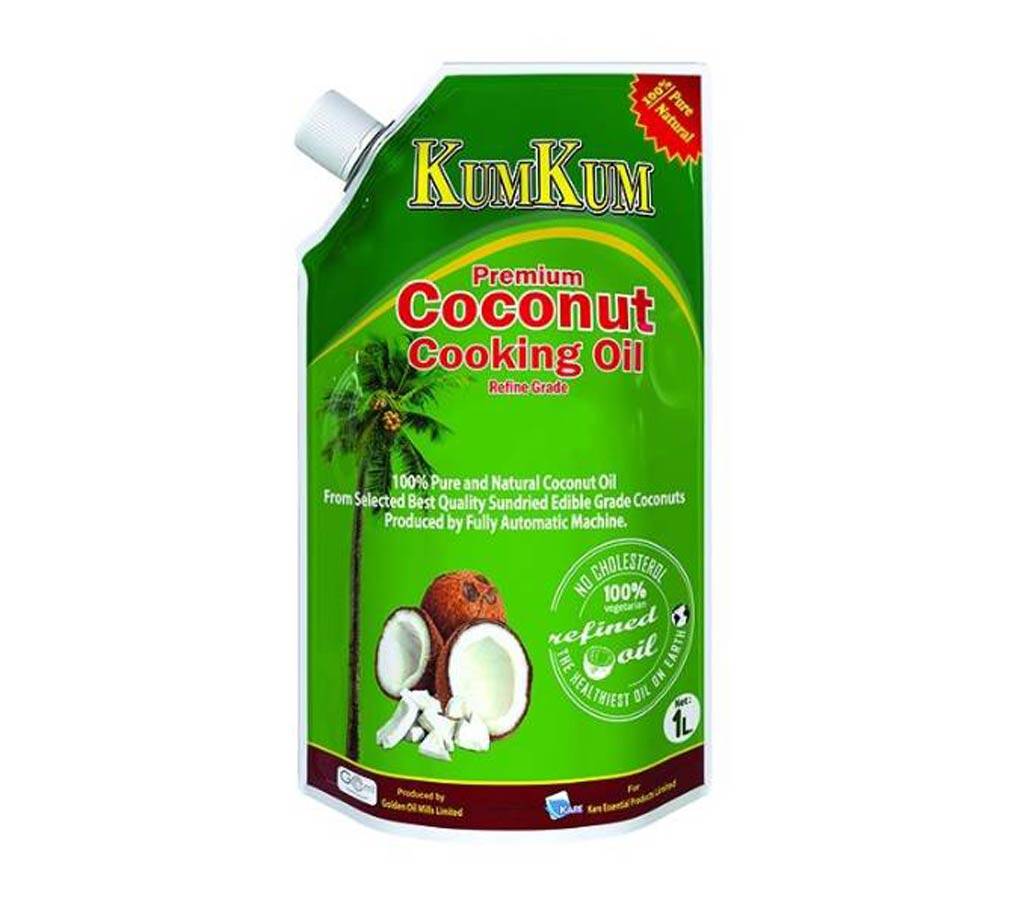Kumkum Premium Coconut Cooking Oil - 1 Liter বাংলাদেশ - 617503