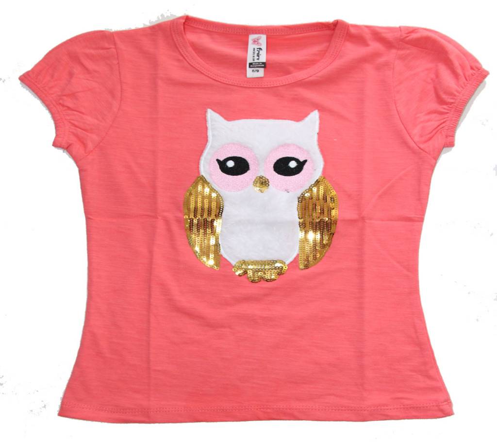 Light Pink Owl Girls T-Shirt বাংলাদেশ - 743206