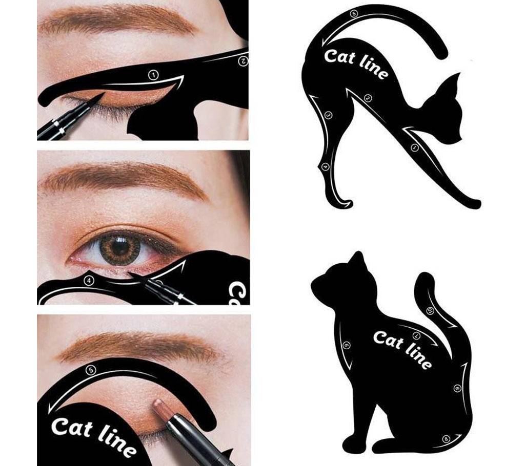 Cat Eyeliner Eyeshadow Stencils টেমপ্লেটস-2 pieces বাংলাদেশ - 679016