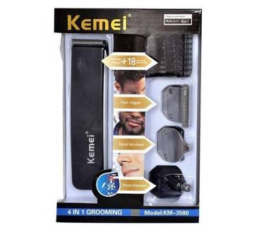 Kemei KM 3580 4 in 1 Rechargeable  Grooming Kit