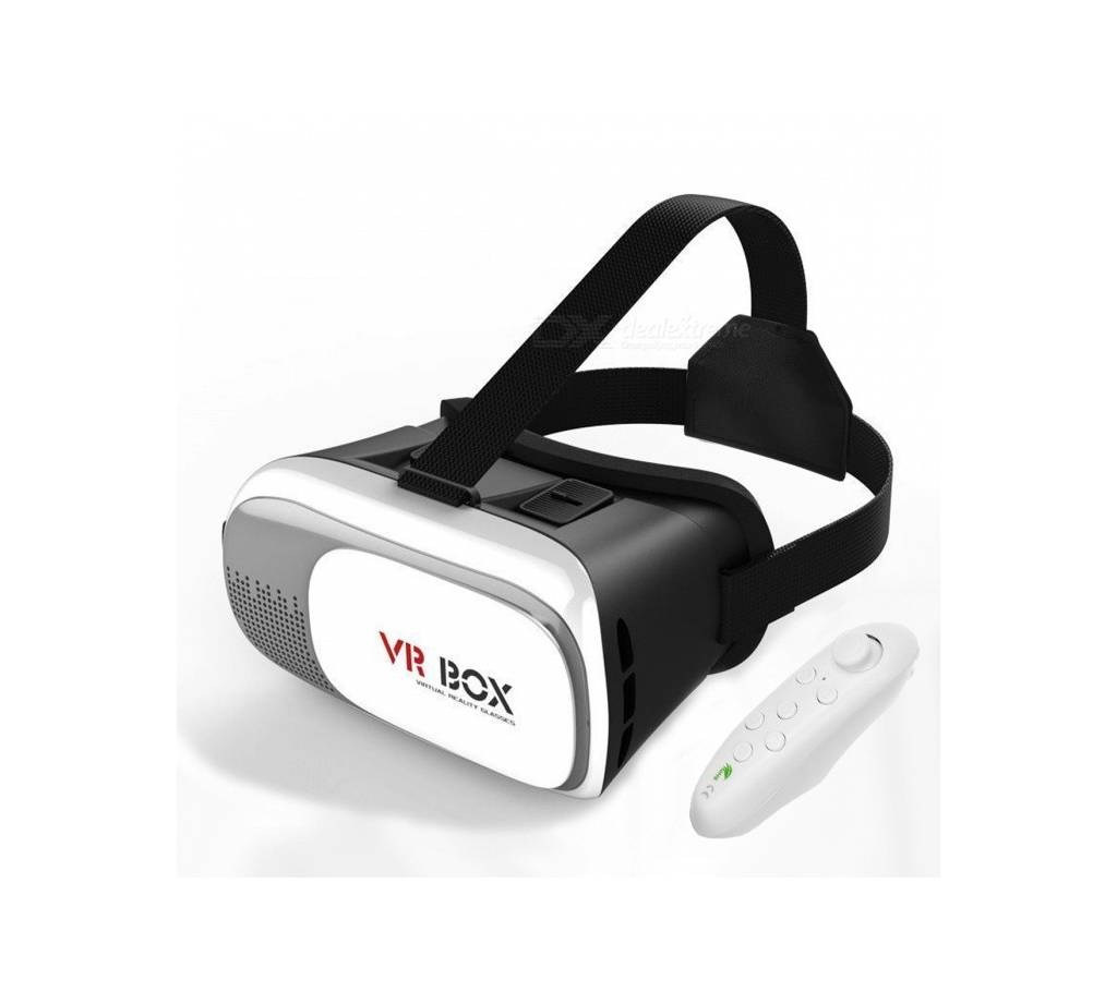 3D Glasses VR BOX উইথ রিমোট কন্ট্রোলার - ব্ল্যাক এন্ড হোয়াইট বাংলাদেশ - 828235