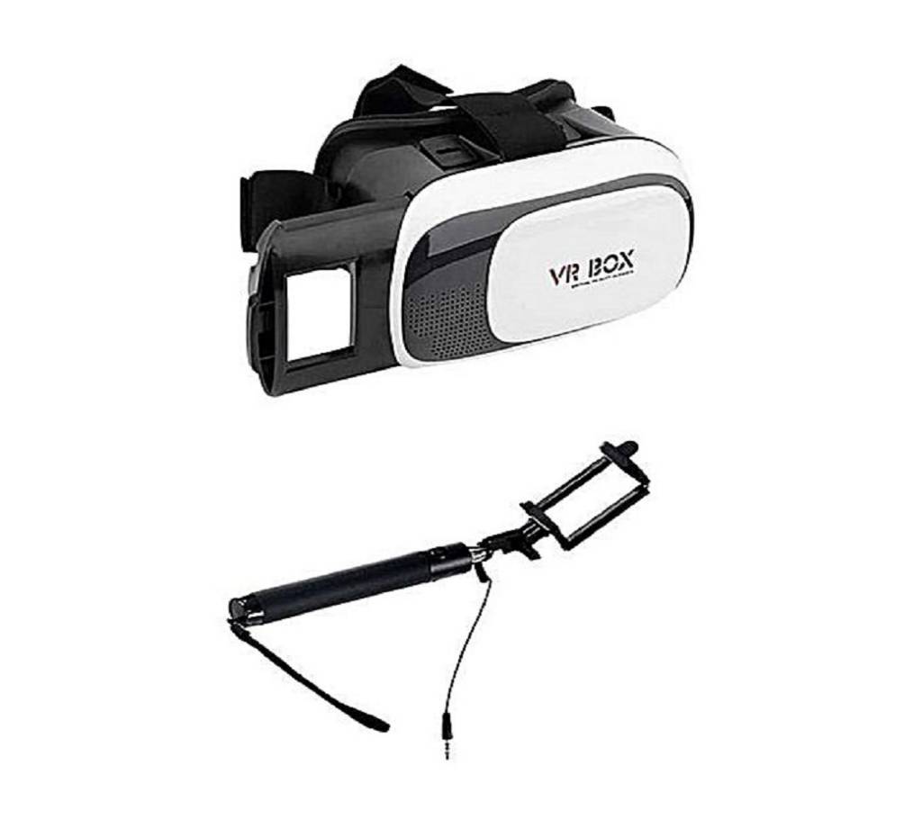 VR BOX 3D স্মার্ট গ্লাস উইথ সেলফি স্টিক বাংলাদেশ - 657016